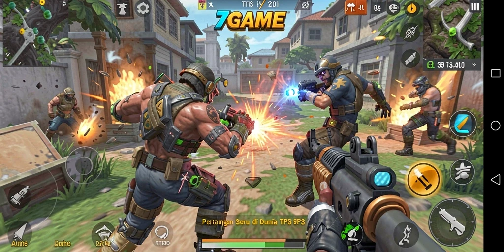 Tampilan gameplay seru di dunia TPS dengan pertempuran yang mendebarkan.