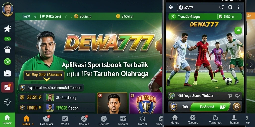 Tampilan antarmuka aplikasi DEWA777 yang memudahkan taruhan olahraga.