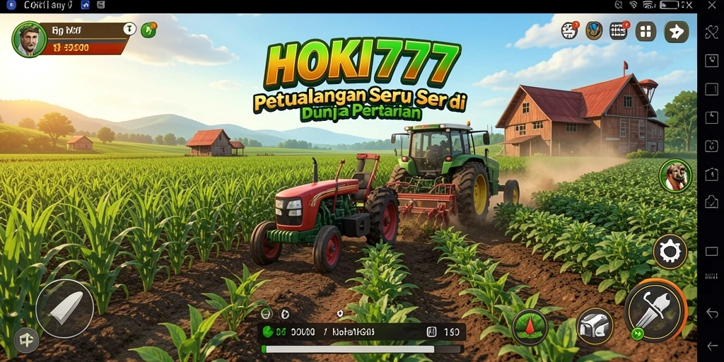Tampilan menarik dari gameplay HOKI777 dengan kebun yang subur.