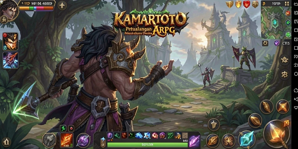 Tangkapan layar KAMARTOTO menampilkan pertarungan epik dalam dunia ARPG.