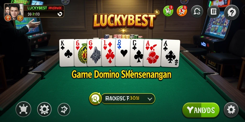 Screenshot gameplay LUCKYBEST yang menampilkan momen seru bermain domino.