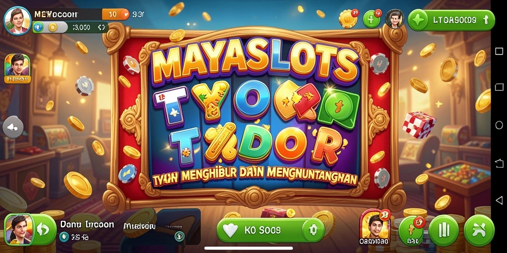 Gameplay <strong>MAYASLOTS</strong> yang seru dan mendebarkan dalam mengelola kasino.