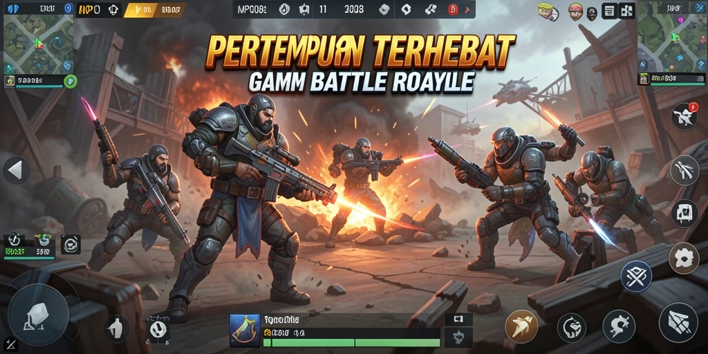Tampilan seru dari gameplay Battle Royale MPO08 dengan aksi intens.