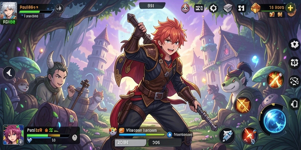 Tampilan gameplay menarik dari RDI88 yang penuh warna.